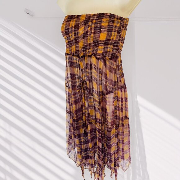 Free People Intimately Strapless Smocked Tube Boho Chic Maxi Dress/Top - Picture 2 of 15